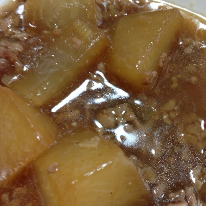 大根とひき肉のとろみあん